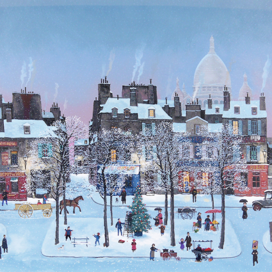 ミッシェル・ドラクロワの絵画作品　タイトルは、モンマルトルのX'mas